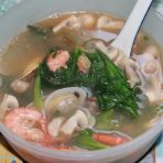 口蘑筒蒿海鲜汤怎么做好吃_家常口蘑筒蒿海鲜汤的做法